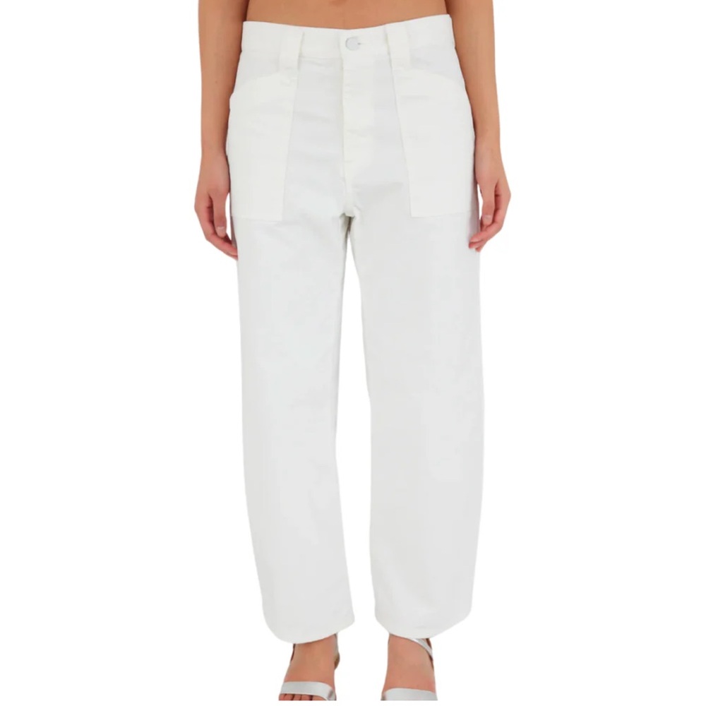 Moussy Women's Rancho Gusset Cargo Pants In White XS